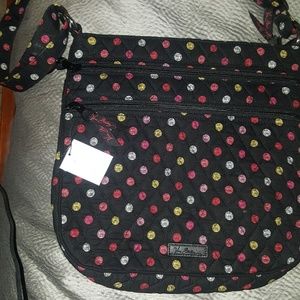 Vera Bradley Triple Zip Hipster Havana Dots